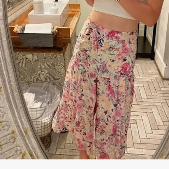 Free People En Saison Floral Midi Skirt - Women | Color: Pink | Size: XS - Picture 2 of 4